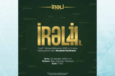 "İrəli" İctimai Birliyinin 13-cü hesabat konfransı keçiriləcək