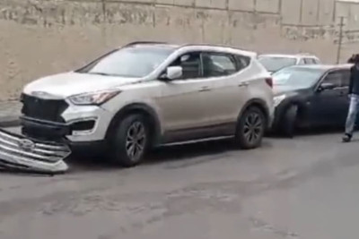 Bakıda zəncirvari qəza olub
