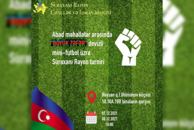 Bakıda abad məhəllələr arasında mini-futbol üzrə turnir keçiriləcək