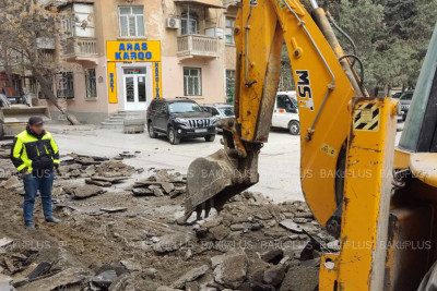 Nərimanov rayonunda daha bir küçə təmir olunur
