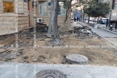 Səbail rayonunda səkilər təmir olunur
