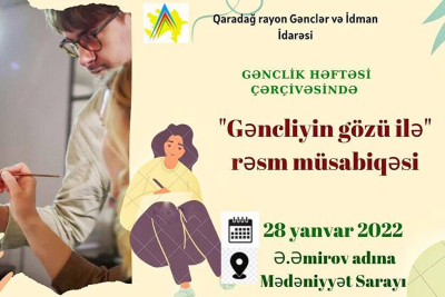 Bakıda "Gəncliyin gözü ilə" adlı rəsm müsabiqəsi keçiriləcək