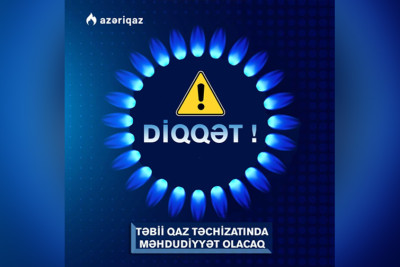 Bakının bir neçə rayonlarında qaz olmayacaq