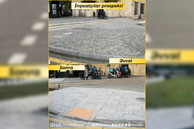 Bakıda “Statistika dairəsi”ndə piyadalar üçün yenilik edilib