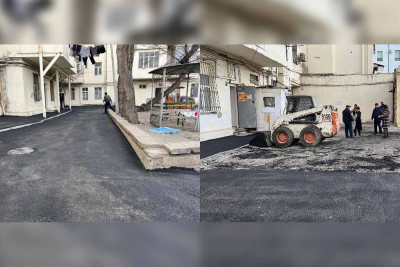 Nəsimi: Nizami küçəsi 121 ünvanında asfaltlama işləri aparılır