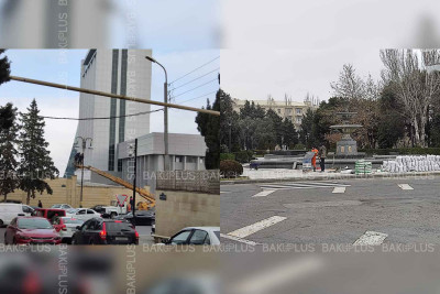 Paytaxtın mərkəzində abadlıq işləri aparılır