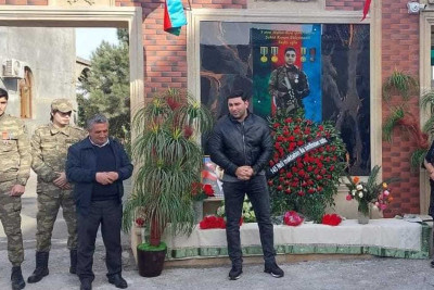 Nizami rayonunda şəhidin xatirə kompleksinin açılışı olub