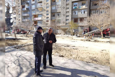 Suraxanı rayonunda məhəllələrin təmir-bərpası davam edir