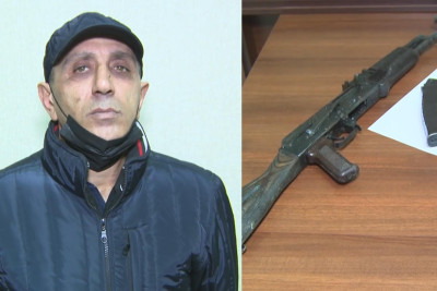 Bakıda əvvəllər məhkum olunmuş şəxsdə “Kalaşnikov” aşkarlanıb