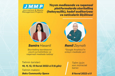 Bakıda jurnalistlər üçün təlim keçiriləcək