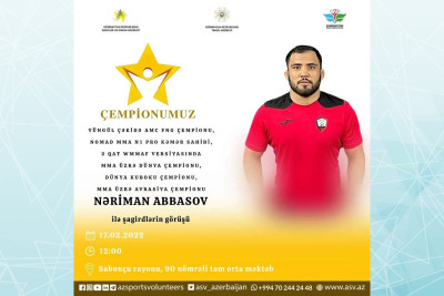 Bakıda Dünya Çempionu şagirdlərlə görüşəcək