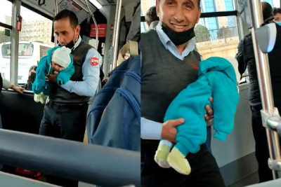 BakuBus sürücüsü ağlayan körpəni sakitləşdirməyə kömək edib