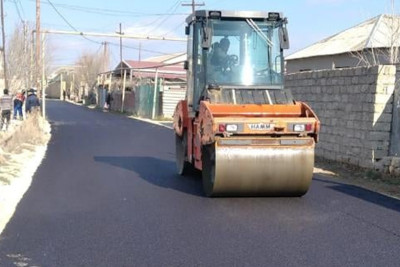 Suraxanı: Bülbülə qəsəbəsində yollar asfaltlanır