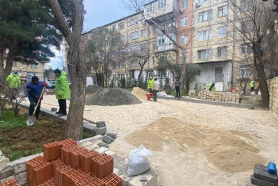 Nəsimi rayonu ərazisində təmir və abadlıq işlər görülür