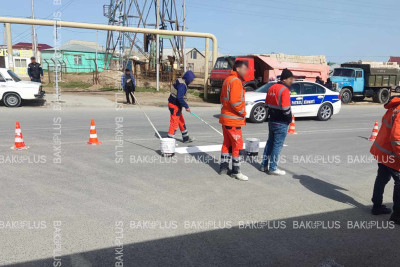 Sürücülərin nəzərinə! Maştağa qəsəbəsində xətlənmə işləri aparılır