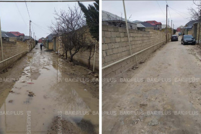 Binəqədi: təhsil ocağına gedən kələ-kötür yol