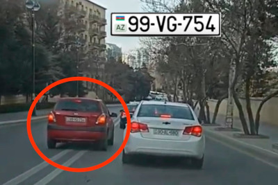 Səbail rayonunda sürücü yol hərəkəti qaydasını kobud şəkildə pozub