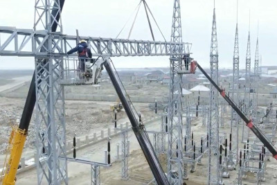 Xəzər rayonunda yeni yarımstansiya inşa olunur