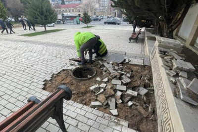 Nəsimi rayonunda park bərpa olunur