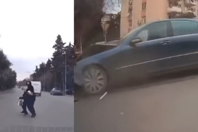 Bakıda yolu keçən piyadalar qəzaya səbəb olublar
