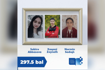 Buraxılış imtahanında ən yüksək bal toplayanların adı açıqlanıb