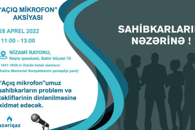 Nizami: Keşlə qəsəbəsində “Azəriqaz” İB açıq mikrofon keçirəcək
