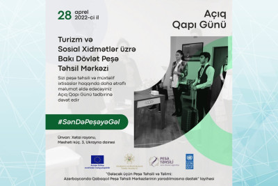Bakı Dövlət Peşə Təhsil Mərkəzində “Açıq qapı” günü təşkil olunub