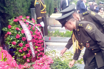Bakıda Birinci Qarabağ müharibəsi şəhidi Albert Aqarunovun anım mərasimi baş tutub