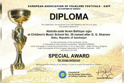 G.Şaroyev adına 35 nömrəli onbirillik musiqi məktəbinin şagirdləri yeni uğura imza atıblar