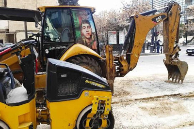 Azadlıq prospektinin daha bir hissəsində təmir işləri aparılır