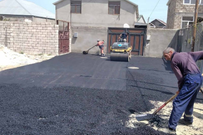 Bakının daha bir rayonunda yollar asfaltlanır