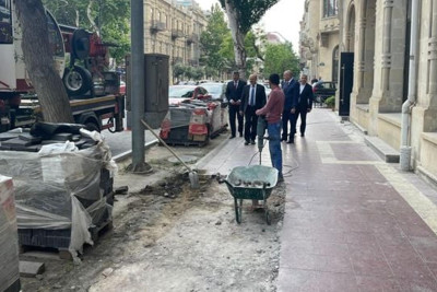 Nəsimi rayonunda abadlıq işləri davam edir