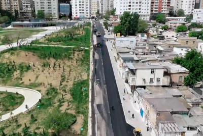Yasamal rayonunda yollarda təmir işləri aparılır
