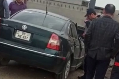 Bakıda yol qəzasında sürücünün qulağından qan gəlib