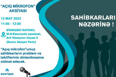 “Azəriqaz” İB “Açıq mikrofon” aksiyasını davam etdirir