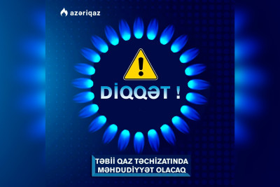 Binəqədi rayonunun bir hissəsində təbii qazın verilişində fasilə olacaq