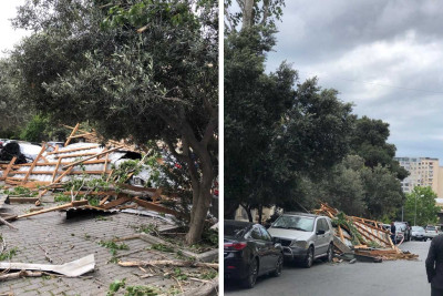 Külək Uşaq Nevroloji Xəstəxanasının damını yerindən qoparıb