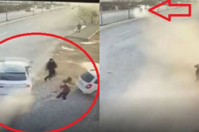 Zabrat yolunda 3 nəfər son anda ölümdən xilas olub