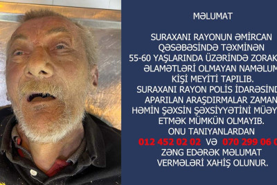 Suraxanı: Əmircan qəsəbəsində kişi meyiti tapılıb