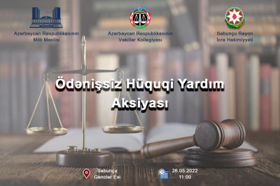 Sabunçu rayonunda ödənişsiz hüquqi yardım aksiyası keçiriləcək