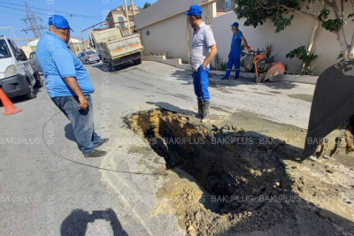 Badamdar: Şərq küçəsində təmir işləri aparılır
