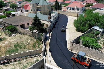 Bülbülə qəsəbəsinin yollarında yenidənqurma işləri aparılır