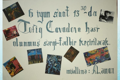 5 №-li Uşaq İncəsənət Məktəbində rəssam Tofiq Cavadova həsr olunmuş sərgi-tədbir keçiriləcək