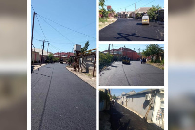 Bakının daha bir rayonunda yollar asfaltlanır