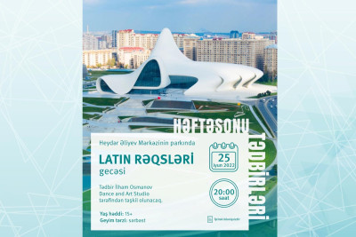 Heydər Əliyev Mərkəzinin parkında latın rəqsləri üzrə təlim keçiriləcək