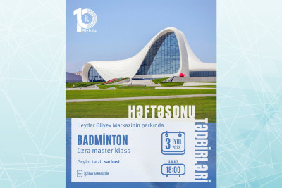 Heydər Əliyev Mərkəzinin parkında yoqa və badminton üzrə təlimlər baş tutacaq