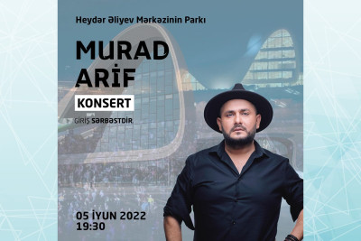 Heydər Əliyev Mərkəzinin parkında Murad Arifin konserti baş tutacaq: giriş sərbəstdir