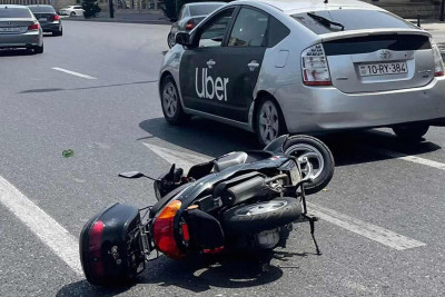 Heydər Əliyev prospektində yol qəzası baş verib