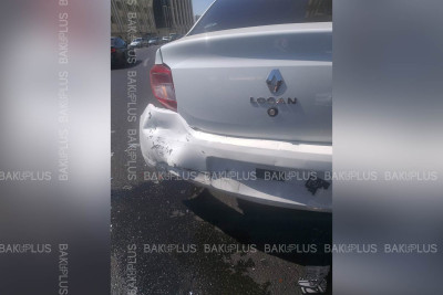 Bakı bulvarının yaxınlığında üç avtomobil toqquşub