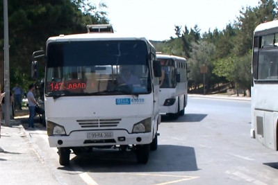 Bakı kəndlərinə gedən avtobusların kondisioner problemi